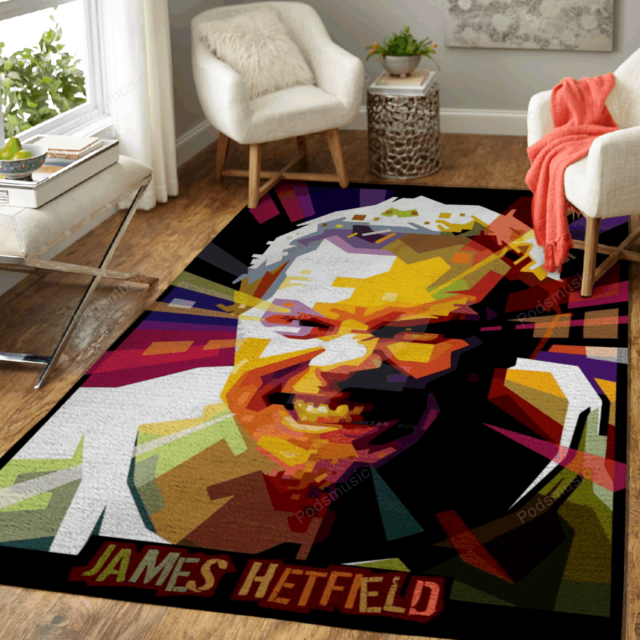 Hetfield – Music Art For Fans Area Rug Carpet