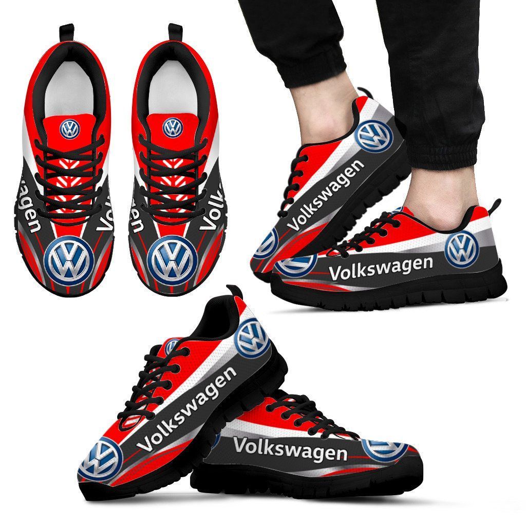 3D Printed Volkswagen  Sneakers Ver1 For Men & Women (Red)