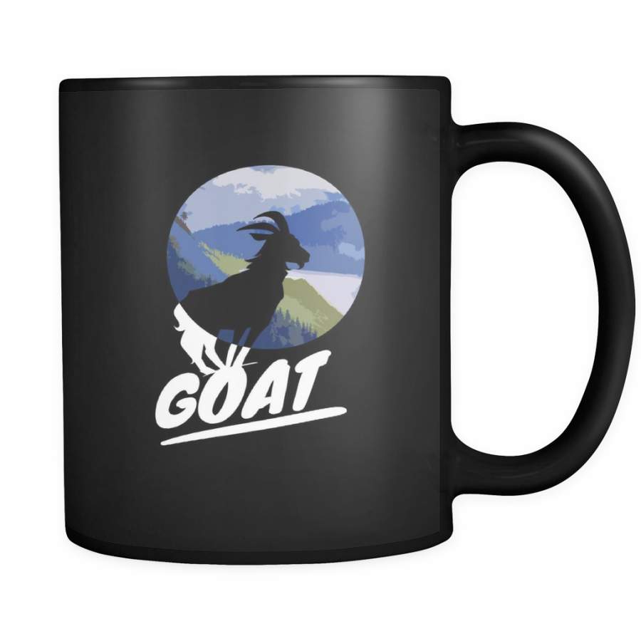 Vintage Style Goat Farm Animal Silhouette Black 11oz mug