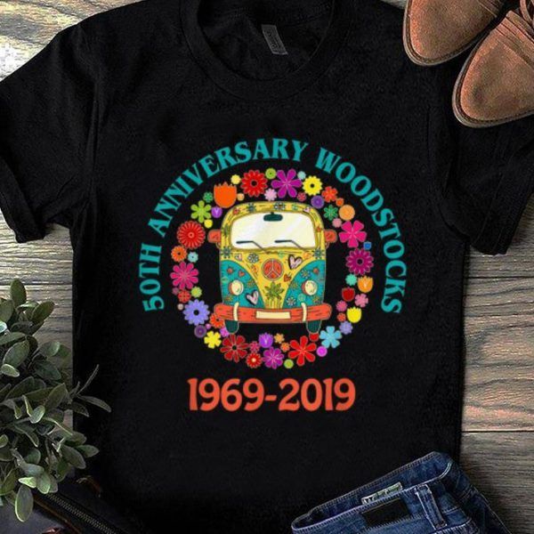 Hippie Woodstock 50Th Anniversary Peace Bus Shirt Gift Trending Design Shirt