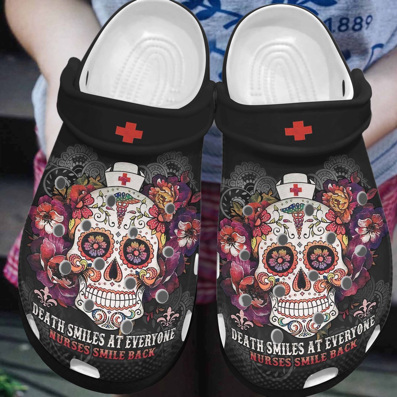 Nurse Personalized Clog, Custom Name, Text, Color, Number Fashion Style For Women, Men, Kid, Print 3D Nurses Smile Back