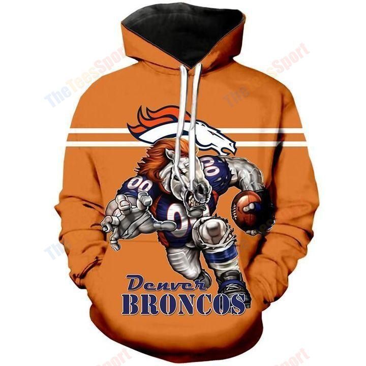 Denver Broncos Hoodie 3D Zipper Hoodies Custom 3D Graphic Printed Hoodie 3D Zipper Hoodie For Men For Women Ds0 05032 V2198