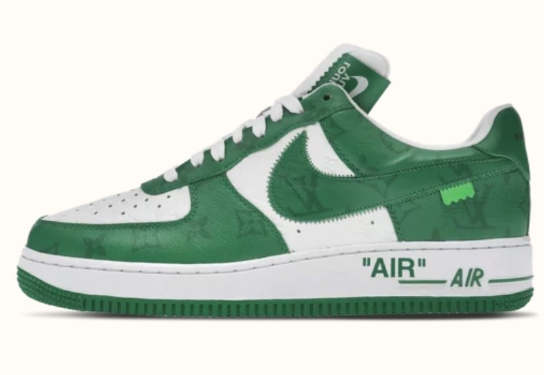 Louis Vuitton Nike Air Force 1 Low By Virgil Abloh White Green 601902