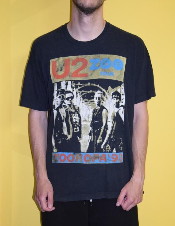 90S Vintage U2 Zooropa Shirt Tour Pretenders Rem Simple Minds Sting The Alarm The Cure Echo The Bunnymen Inxs Church Shirt