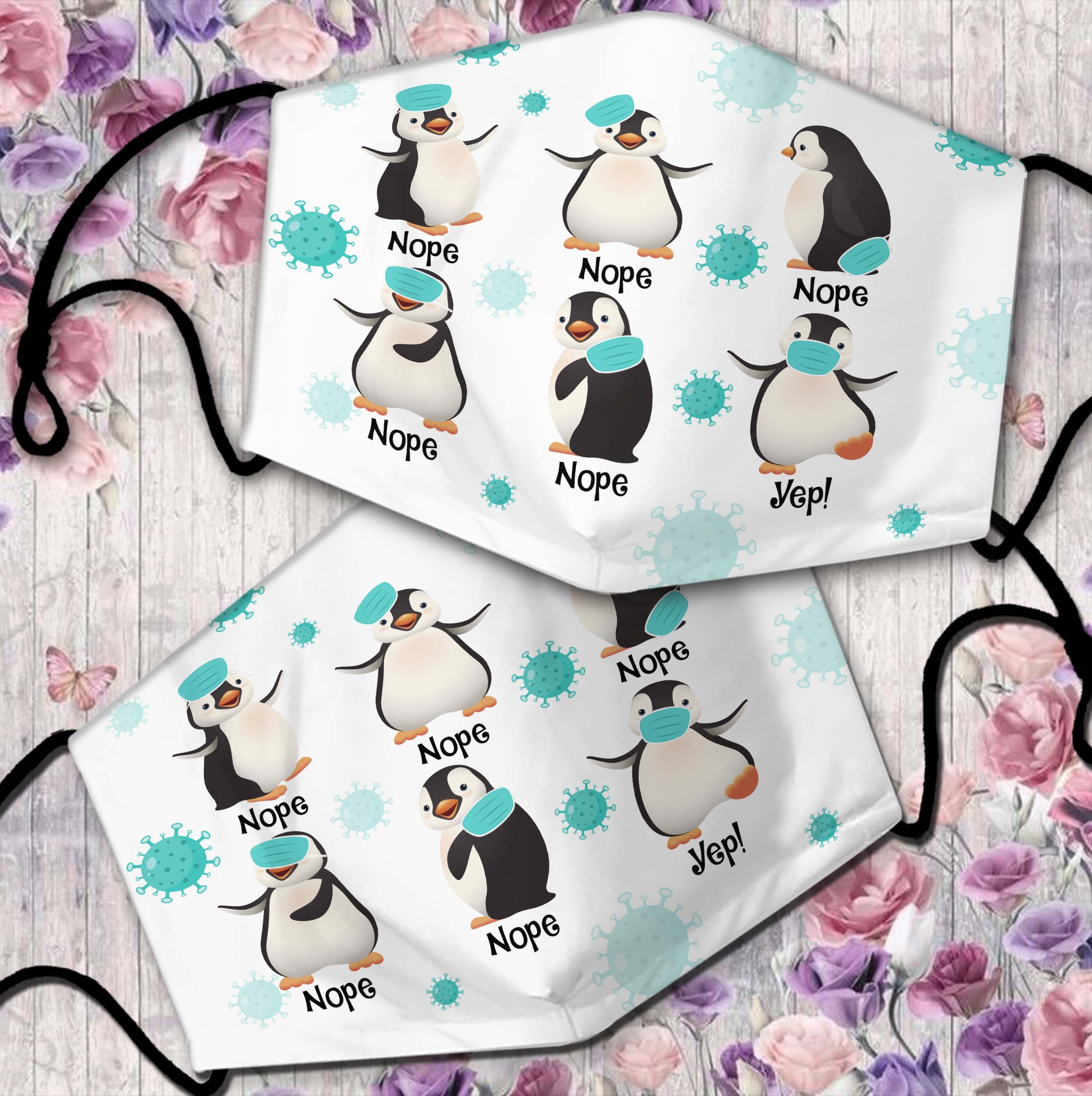 7 Penguin See Me Wear A  All Over Print Adjustable Mask