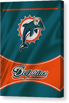 10 Miami Dolphins Uniform Joe Hamilton Canvas Print