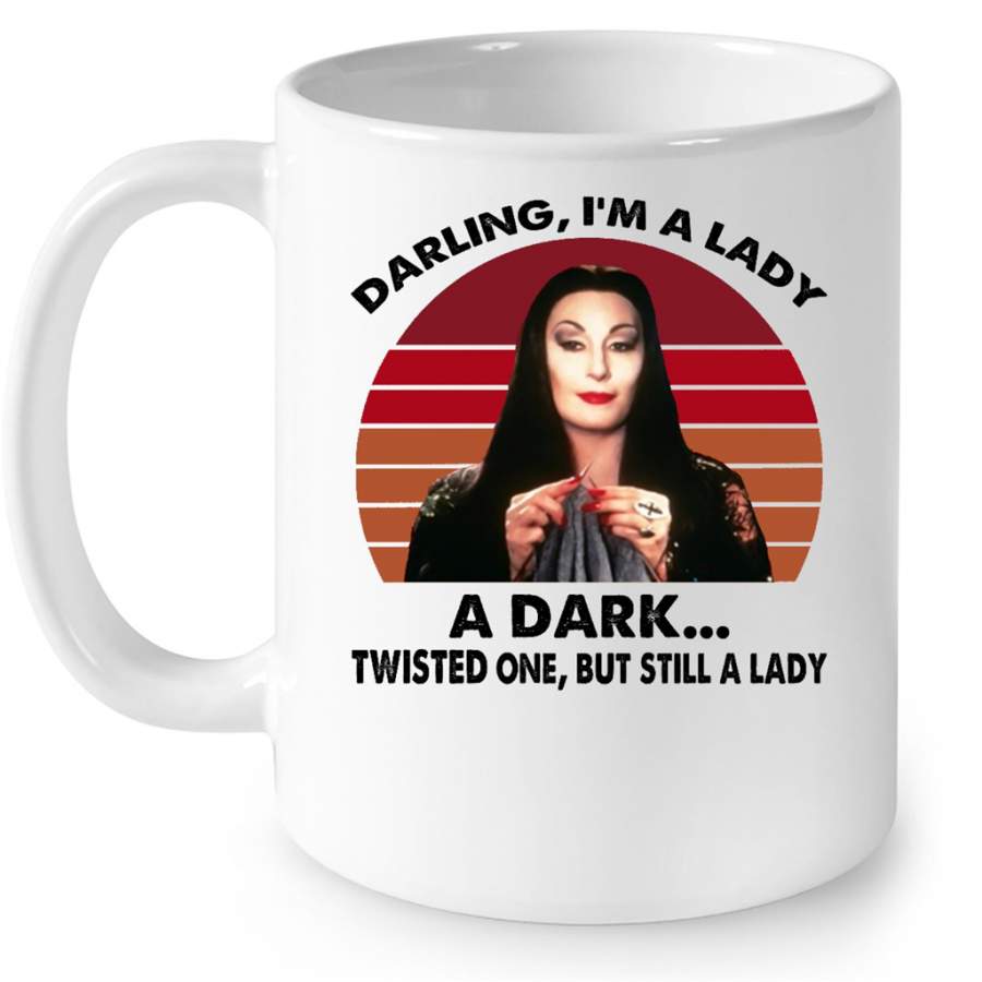 Darling I Am A Lady A Dark Twisted One But Still A Lady Classic Vintage Sunset W – Full-Wrap Coffee White Mug