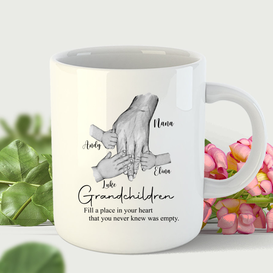 Grandma Grandchildren Fill A Place In Your Heart That You Never Knew Was Empty Mug