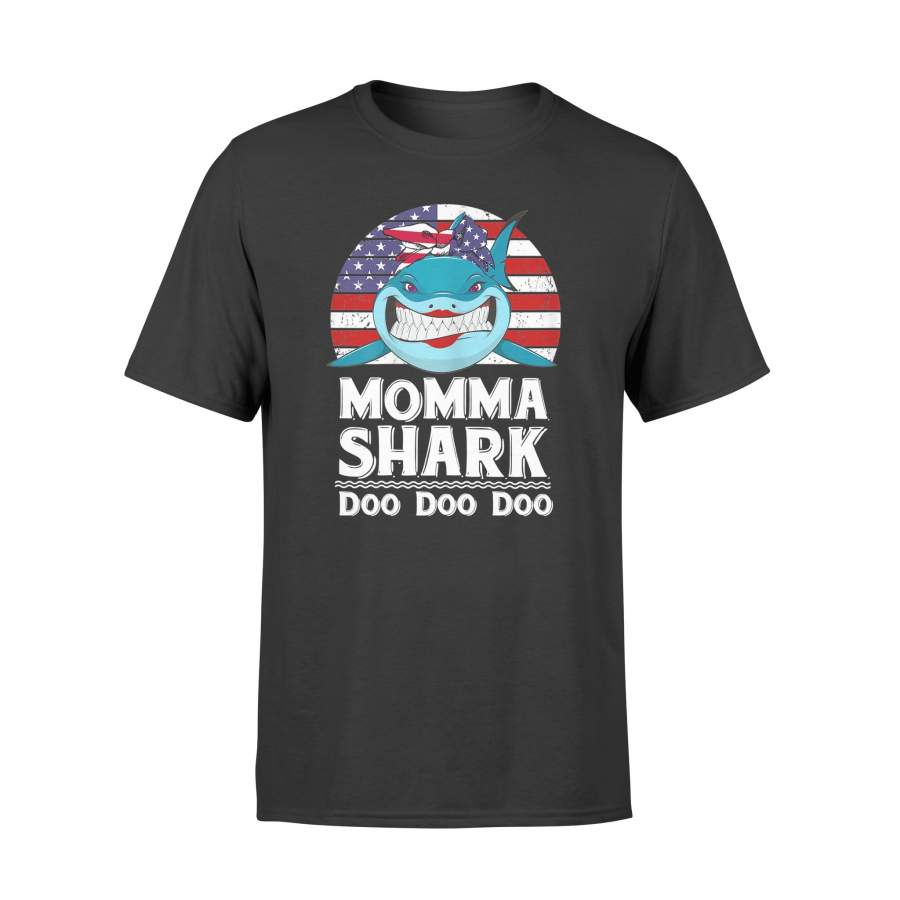 4th of July Momma Shark Doo Doo Doo T-shirt – Standard T-shirt