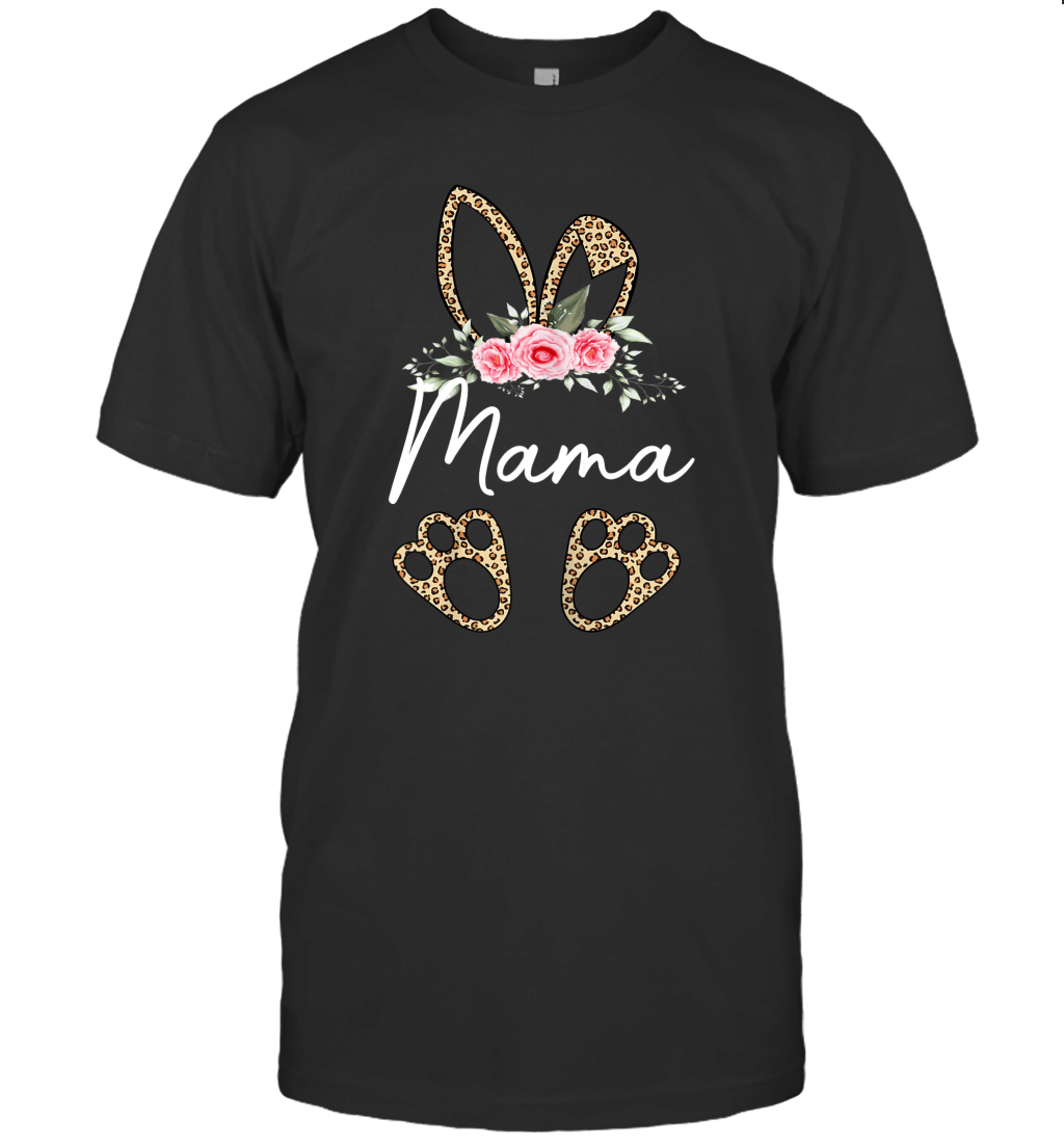 Mother’S Day Easter Gifts For Mama Leopard Print Bunny Shirt