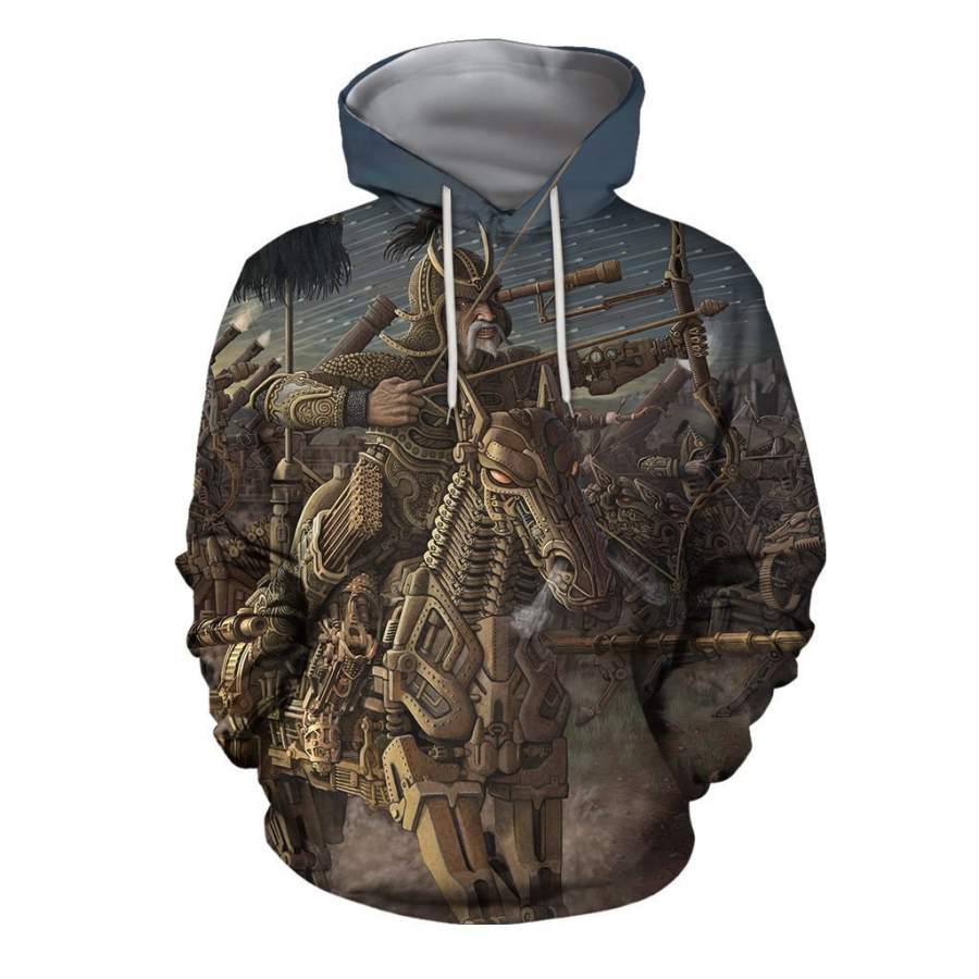 3D All Over Print Mongol Warriors Hoodie