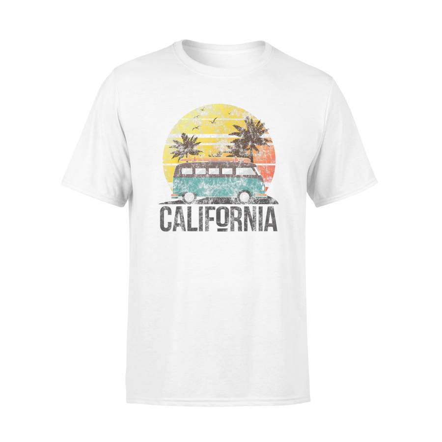 California Retro Surf T Shirt Vintage Van Surfer Distressed – Standard T-shirt