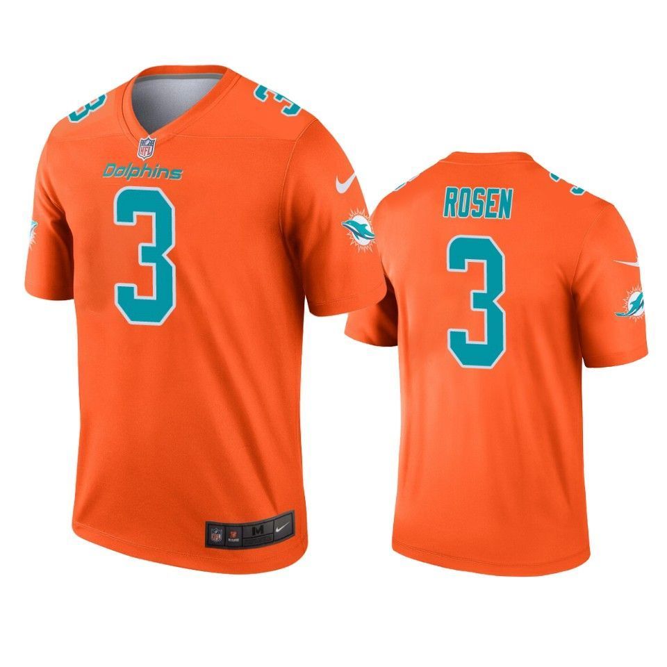 Dolphins Josh Rosen 2019 Inverted Legend Orange Jersey