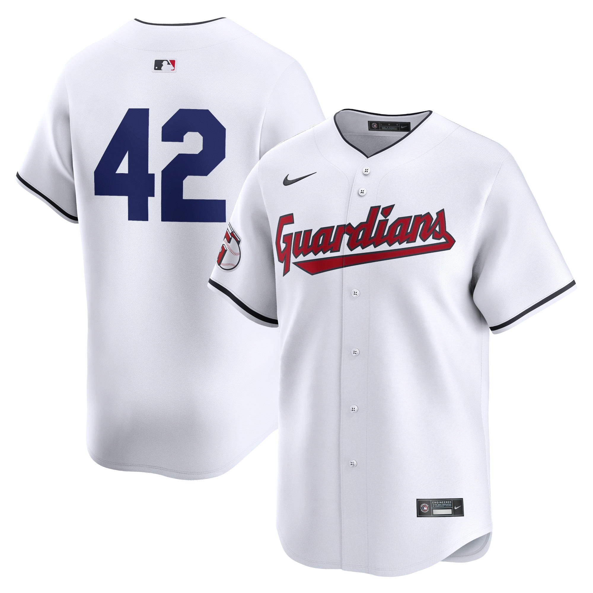 Cleveland Guardians 2024 Jackie Robinson Day Home Limited Jersey  White