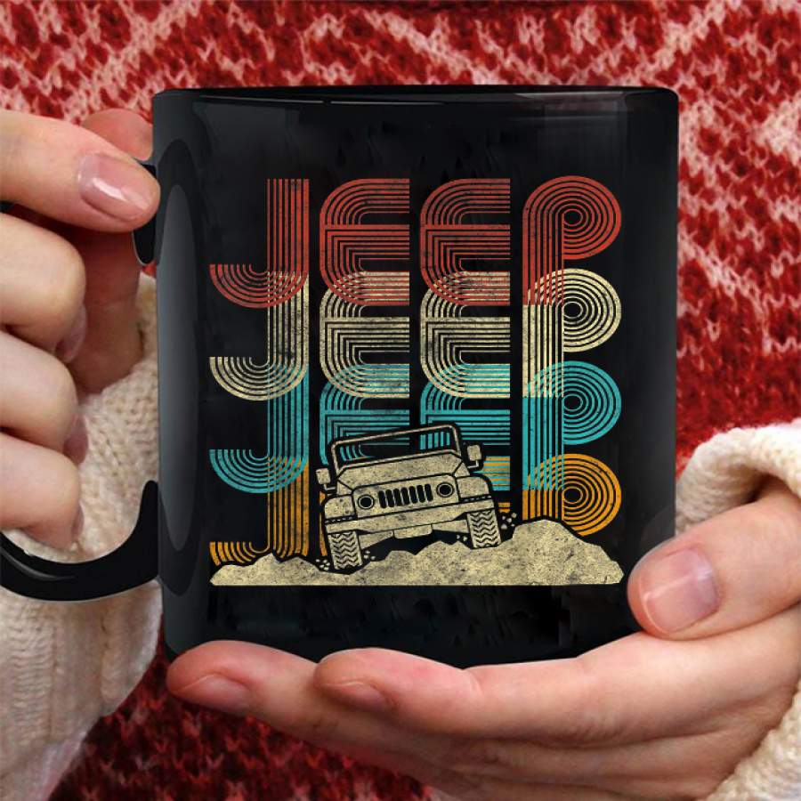 Coffee Mug Vintage Jeeps Sunset Off Road Mug – Black Mug