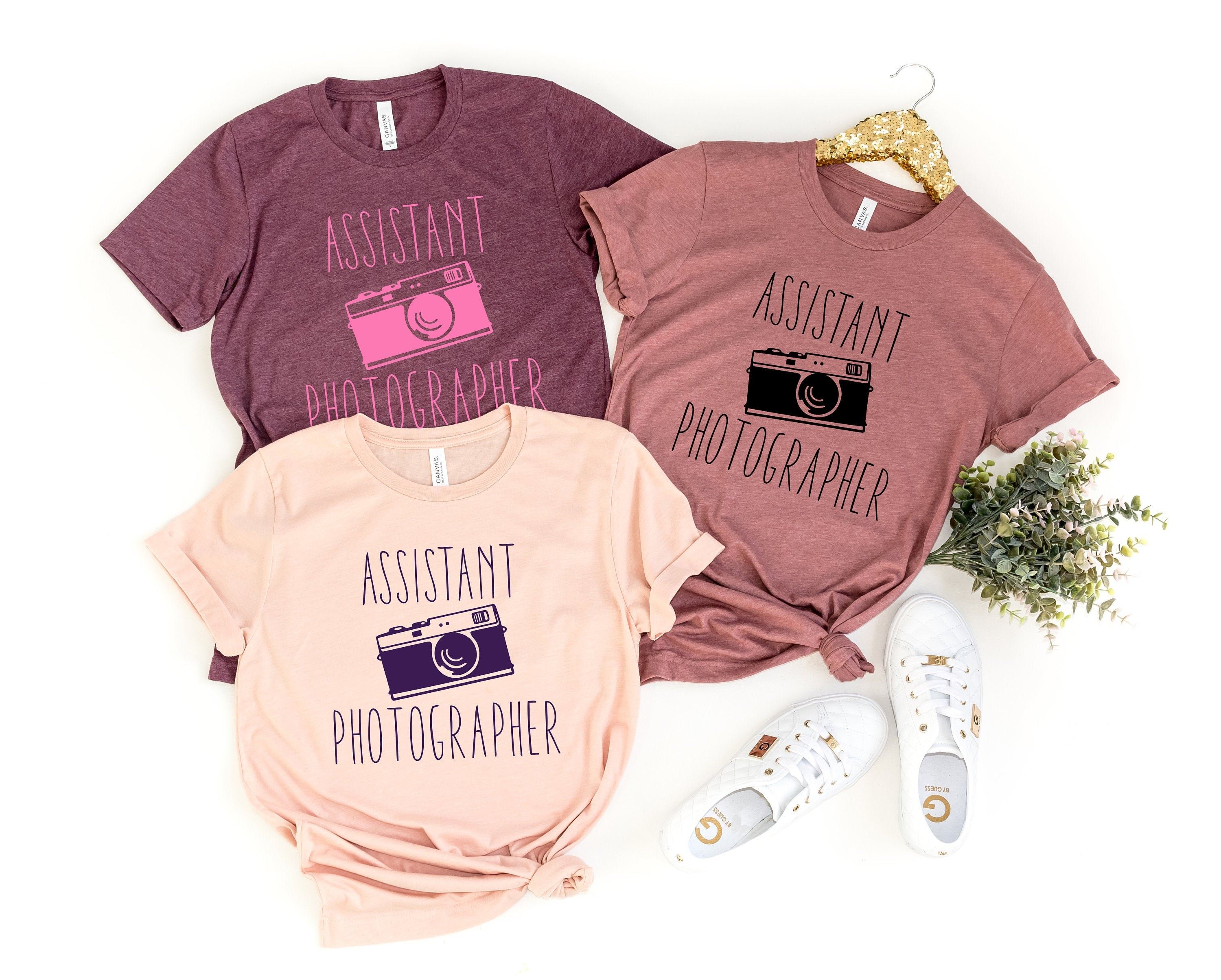 Assistant Photographer Shirt,Travel Camera Shirt,Wedding Photographer Gift,Present For Wedding Photographer,Camera Tshirt,Cute Shirt