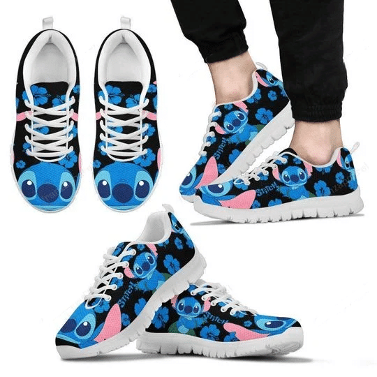 Stitch Lilo & Stitch Disney 18 Print Sneakers, Women’s Sneakers, Handmade Crafted sneaker white Shoes birthday gift Fashion Fly Sneakers TL97