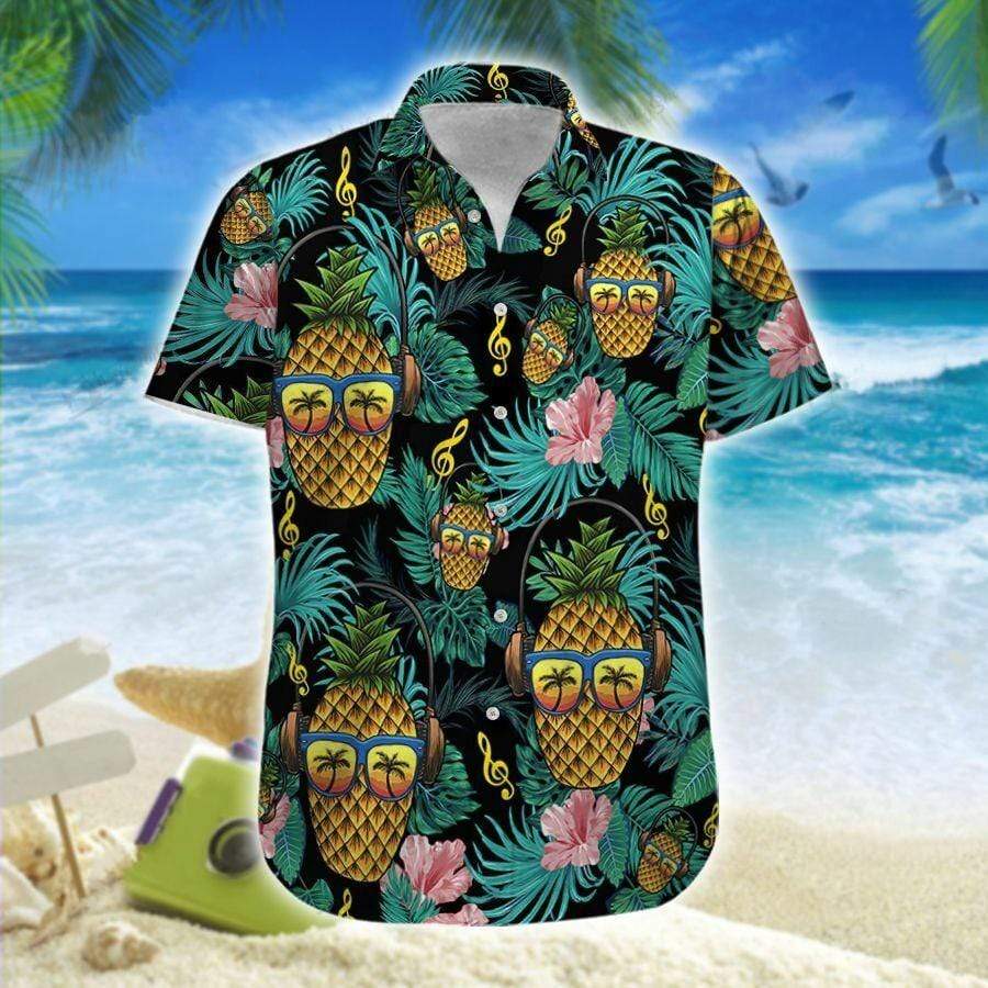 Hawaii Aloha Shirt Made In Pineapple Headphone Tropical Ha28970