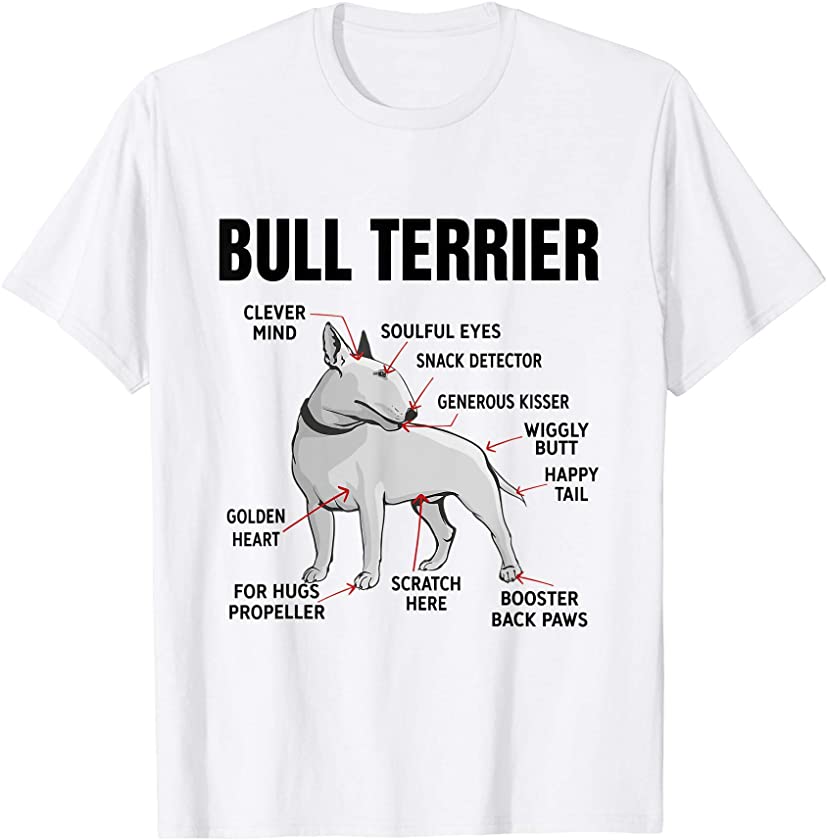 Cute Bull Terrier Dog Breed – Perfect Puppy Pet Paw Gift T-Shirt