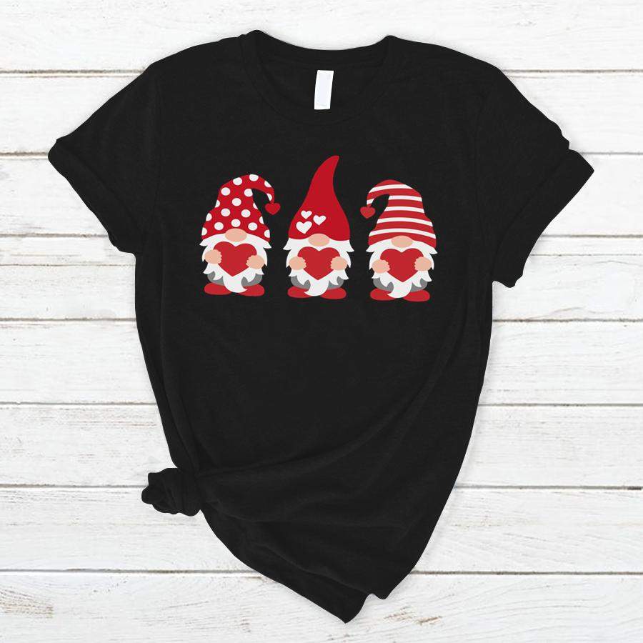 Valentines Day Shirt, Three Gnomes Shirt, Gnomes Shirt, Gnome Shirt, Valentine Shirt, Hearts Shirt
