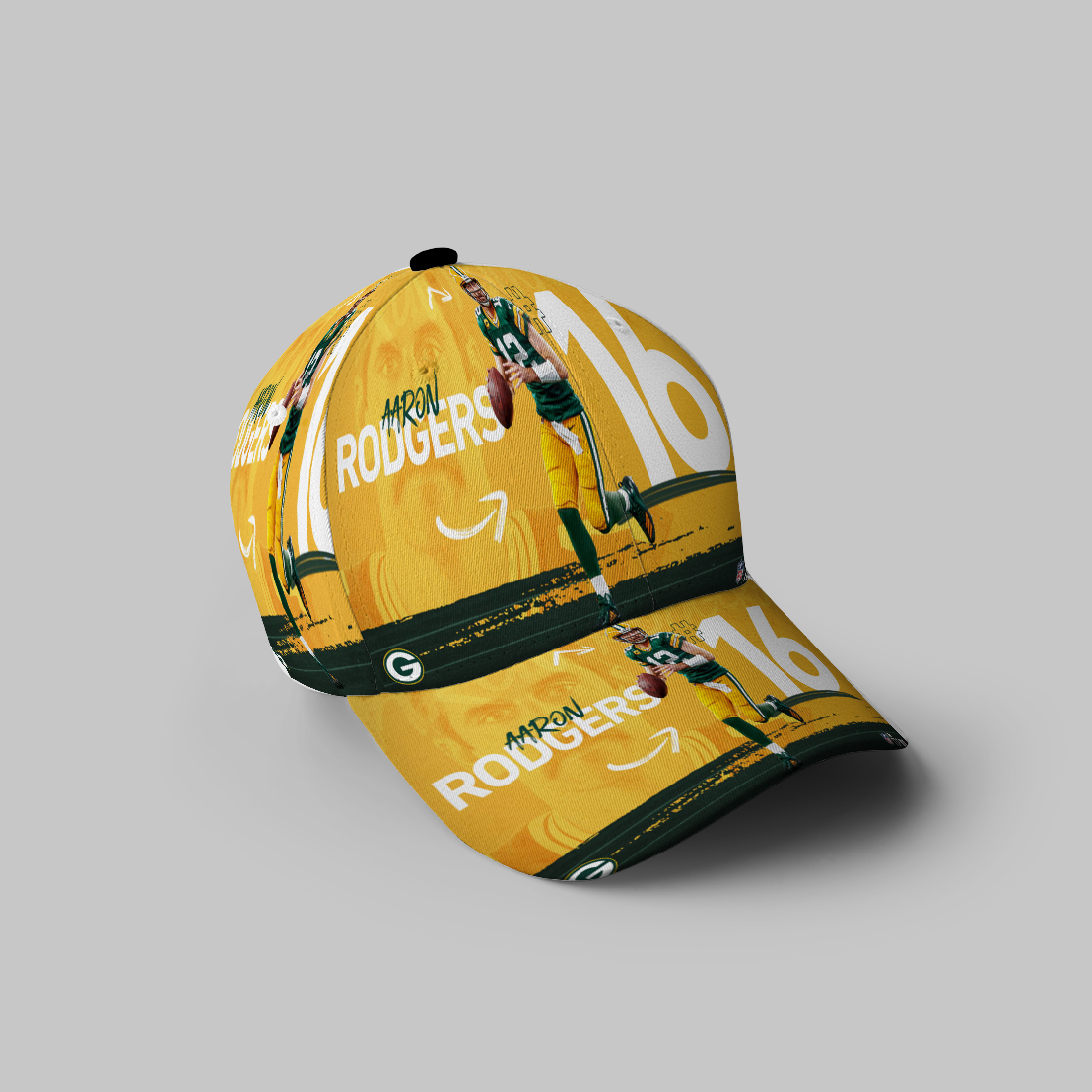 Green Bay Packers Aaron Jones No12 V5 3D Printing Baseball Cap Classic Hat