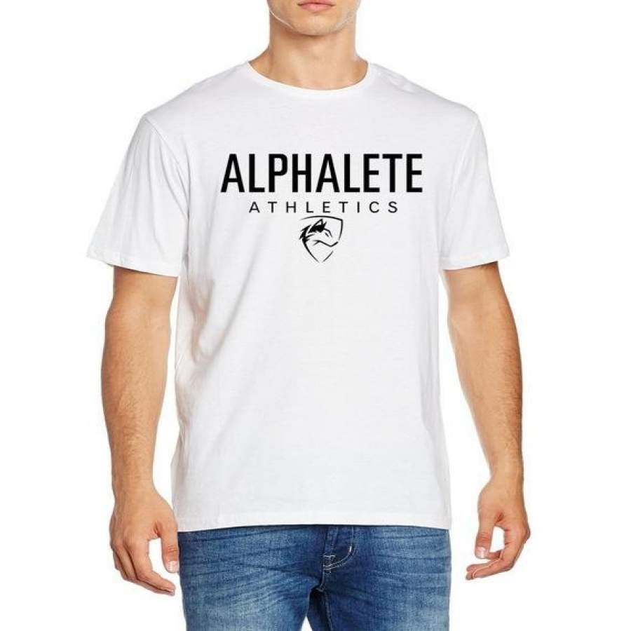 2017 Spring Summer  ALPHALETE ATHLETICS Printed T-Shirt Mens Short Sleeve O-Neck Streetwear T Shirts Fashion Hip hop Tops