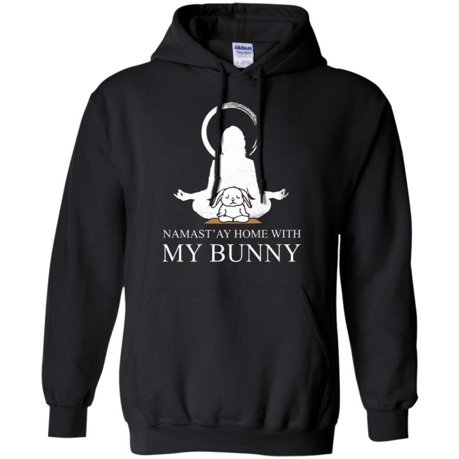 AGR Namaste – Namast ‘ay Home With My Bunny Funny Yoga Hoodie