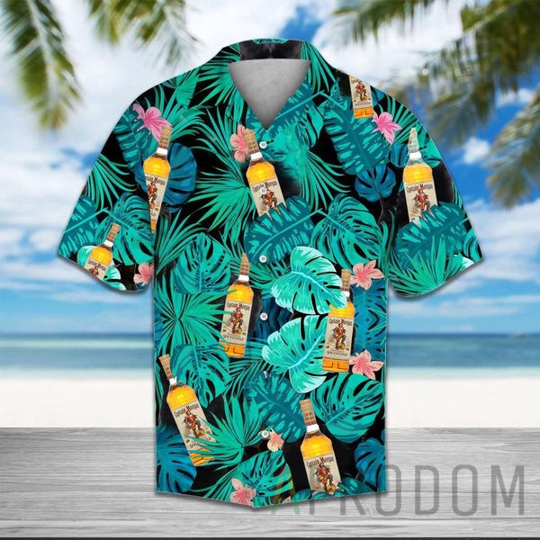 Green Tropical Palm Captain Morgan Hawaii Shirts For Men And Women Ha26257