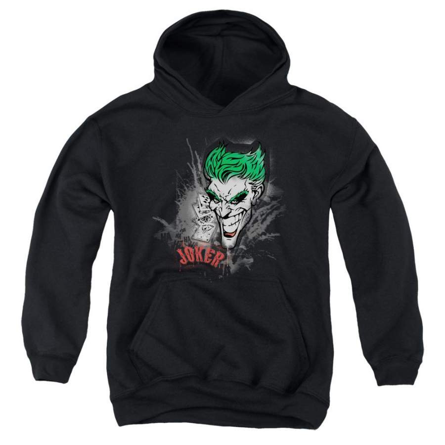 Batman – Joker Sprays The City Youth Pull Over Hoodie