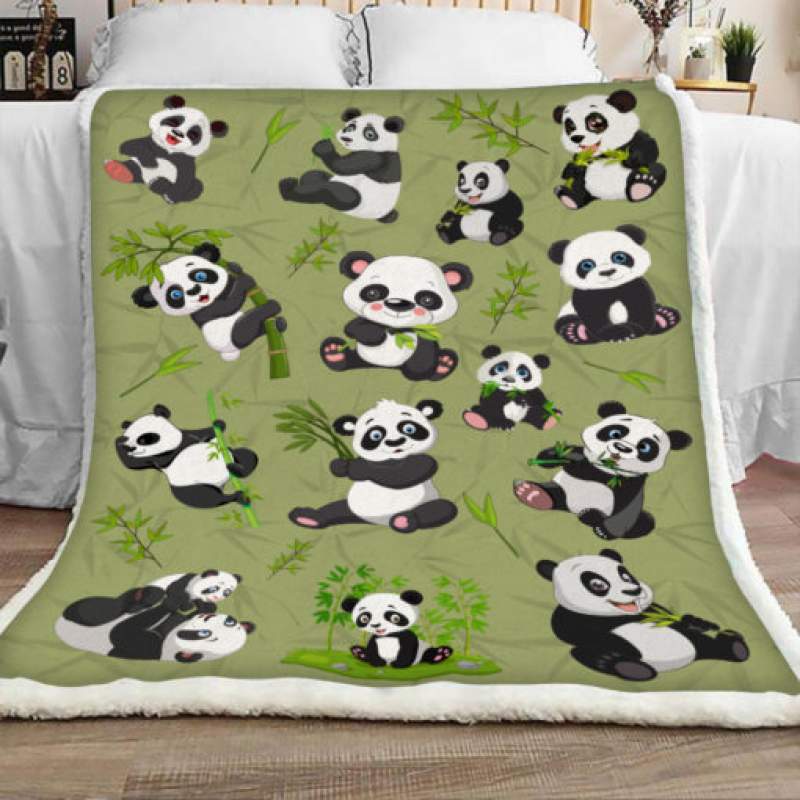 Panda Sherpa Blanket JR1702 77O42