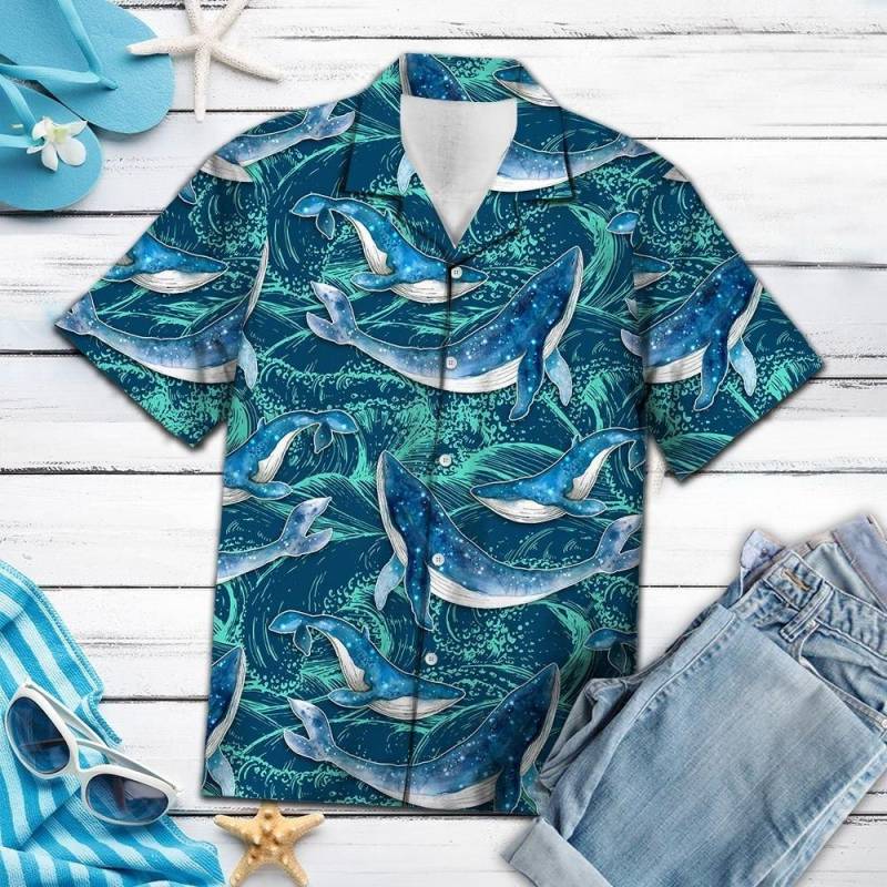 Artsyhomes Whale Waves Hawaiian Ha20710