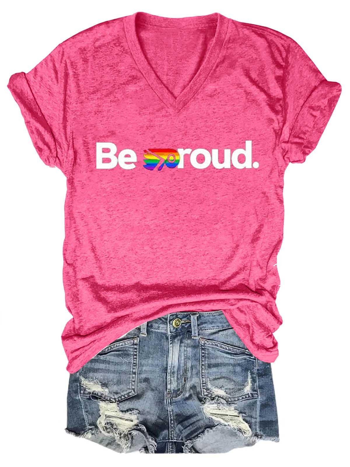 Women’S Philadelphia Flyers Lgbtq Be Proud  V-Neck T-Shirt