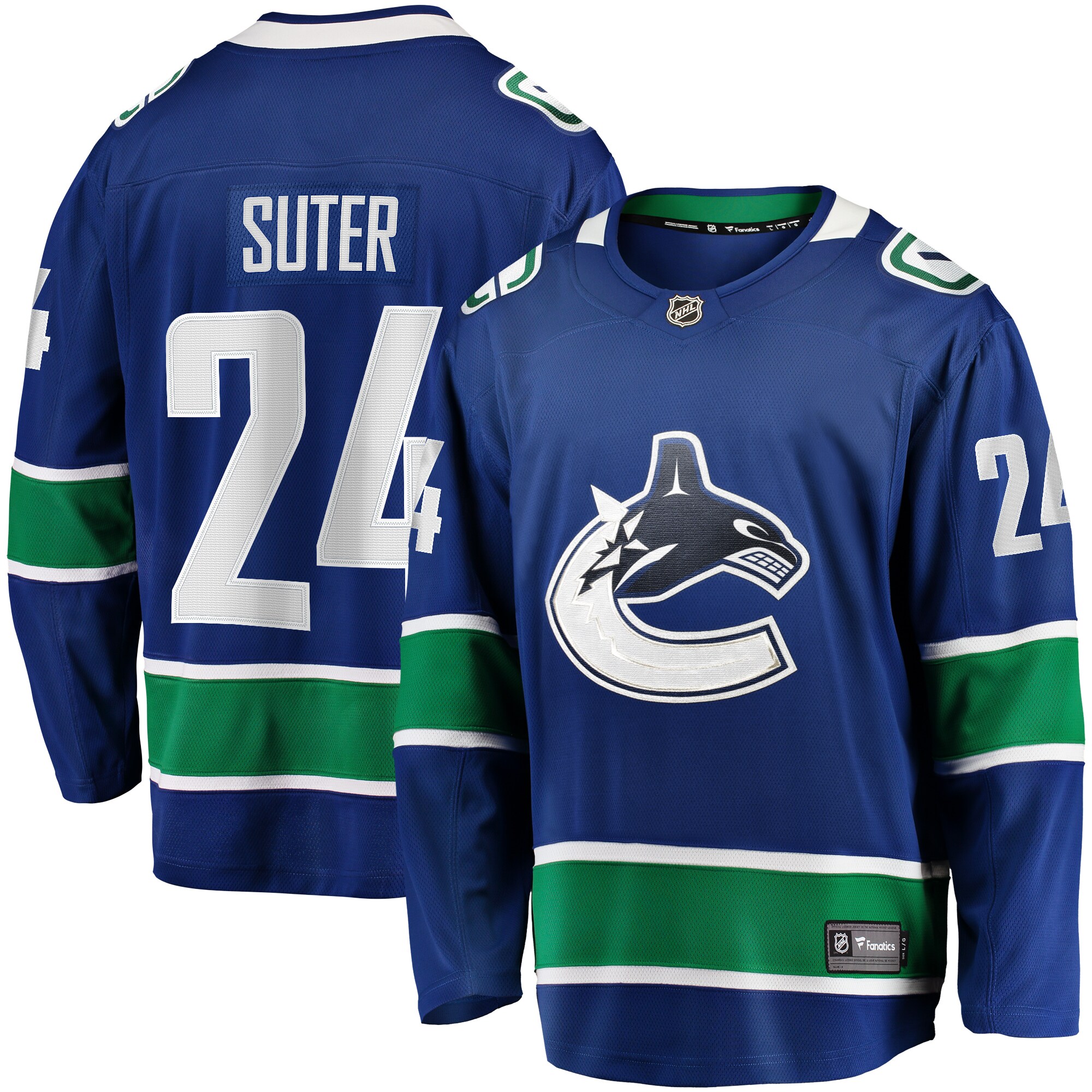 Pius Suter Vancouver Canucks Branded Home Premier Breakaway Player Jersey – Blue