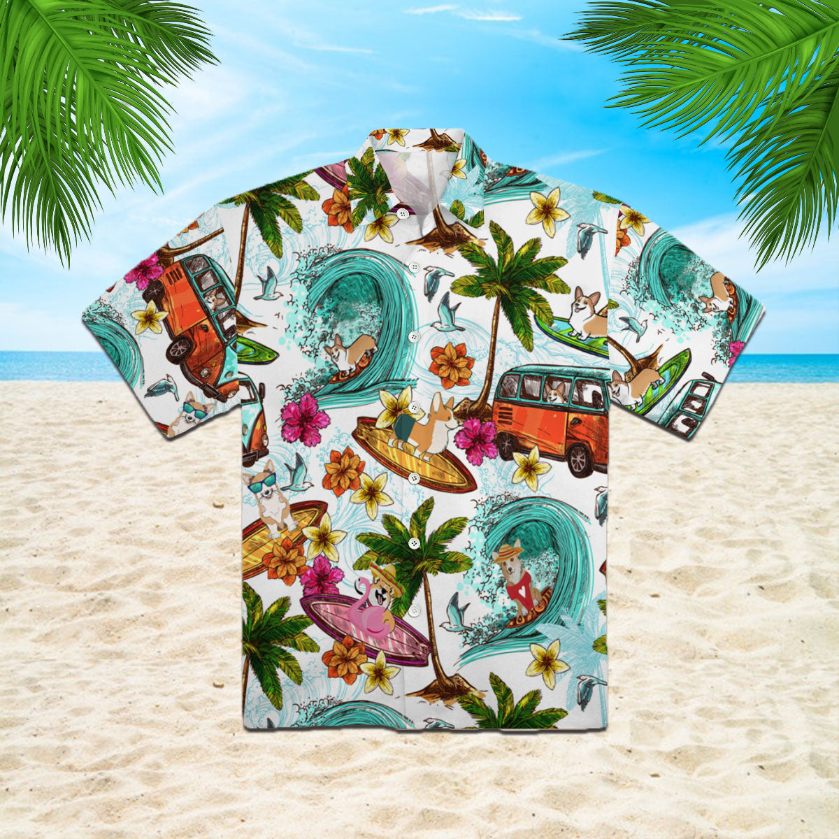 Enjoy Surfing With Corgi Dog Hawaii Shirt For Men Women Ha15919