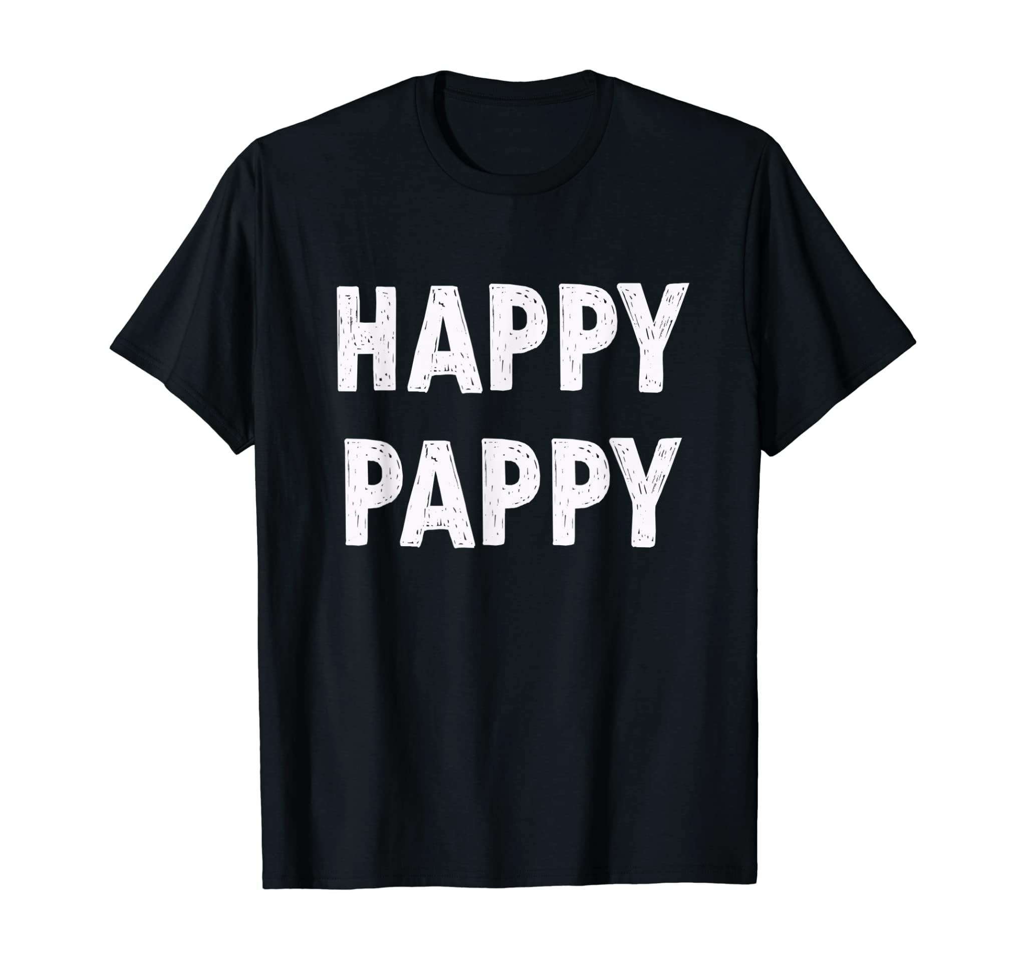 Mens Happy Pappy Shirt, Pappy Gift, Grandpa Shirt, Funny Grandpa T-Shirt