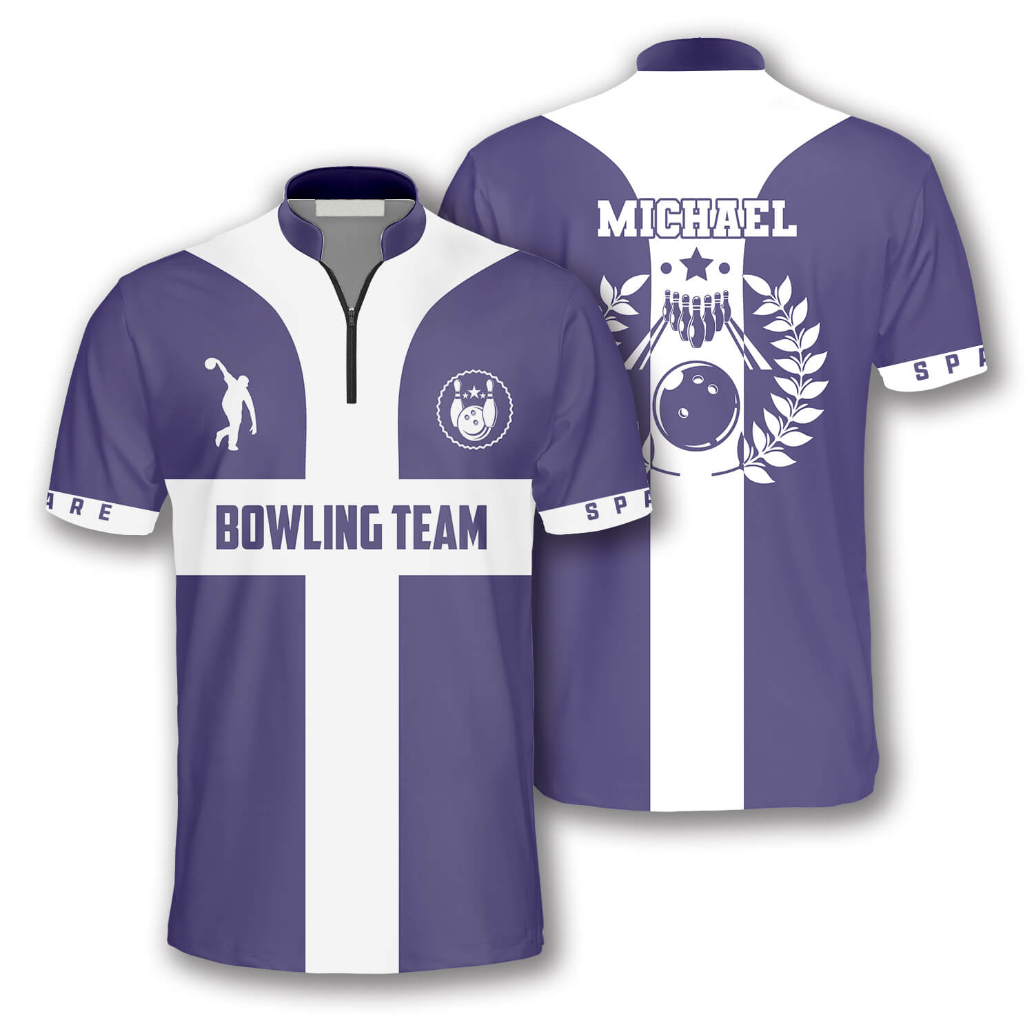 3D All Over Print Navy Cross Custom Bowling Jerseys For Men, Best Shirt For Bowler