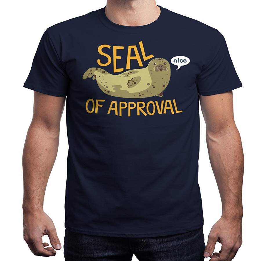 Seal Of Approval Funny T-Shirt From Qwertee Men T-Shirt Graphic T-Shirt