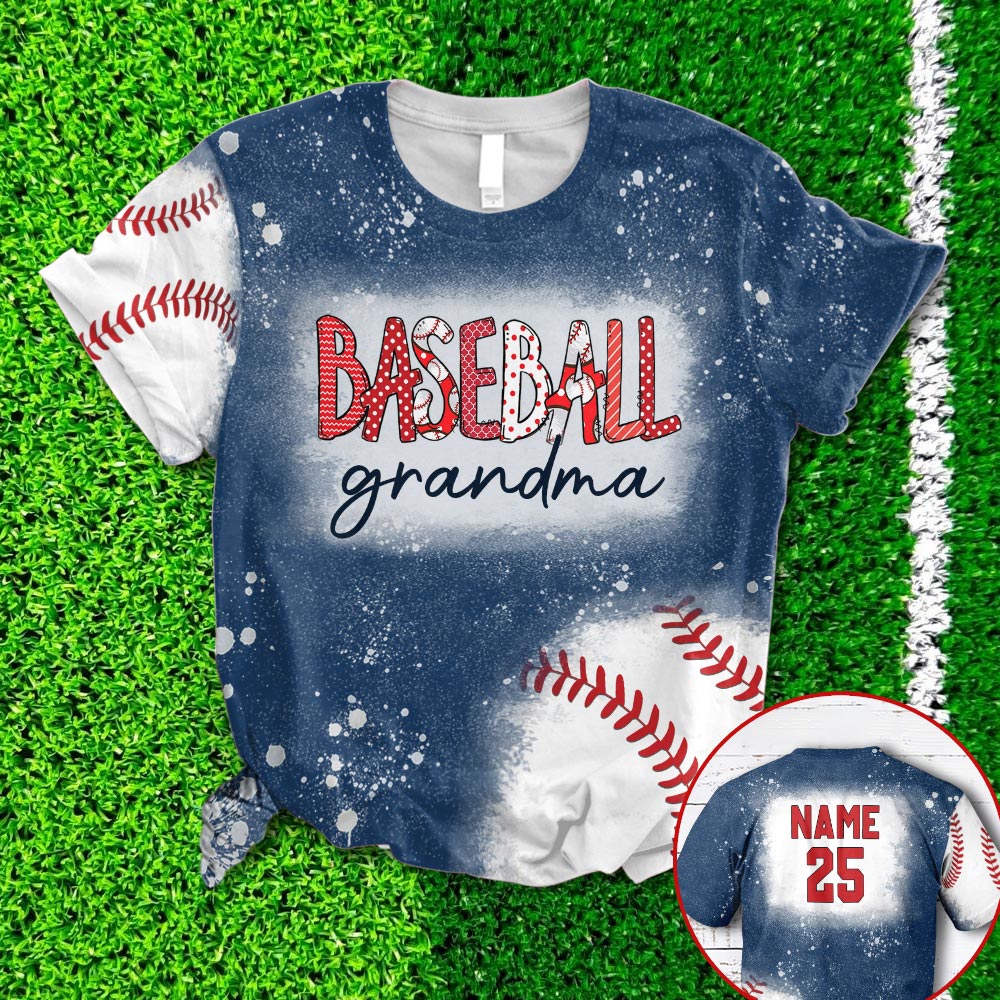 Personalized Baseball Mama And Grandma Printed Bleach All Over Print Shirts, 3D Hoodie, Sweatshirt, Shirt And Polo For Mom And Grandma Hn98 Huts