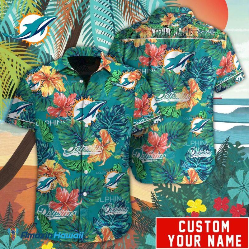 Miami Dolphins Nfl-Custom Hawaiian Shirt M-38778, Custom Hawaiian Shirt,  Aloha Shirt