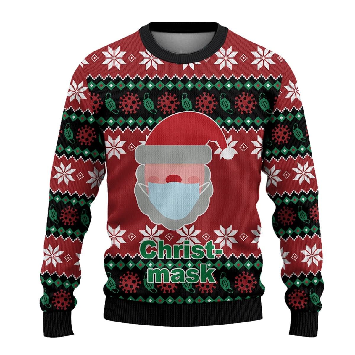 Chris-Mask Ugly Sweater, Chrismas Ugly Sweater, Ugly Sweater, Funny Sweater, Latin Ugly Sweater