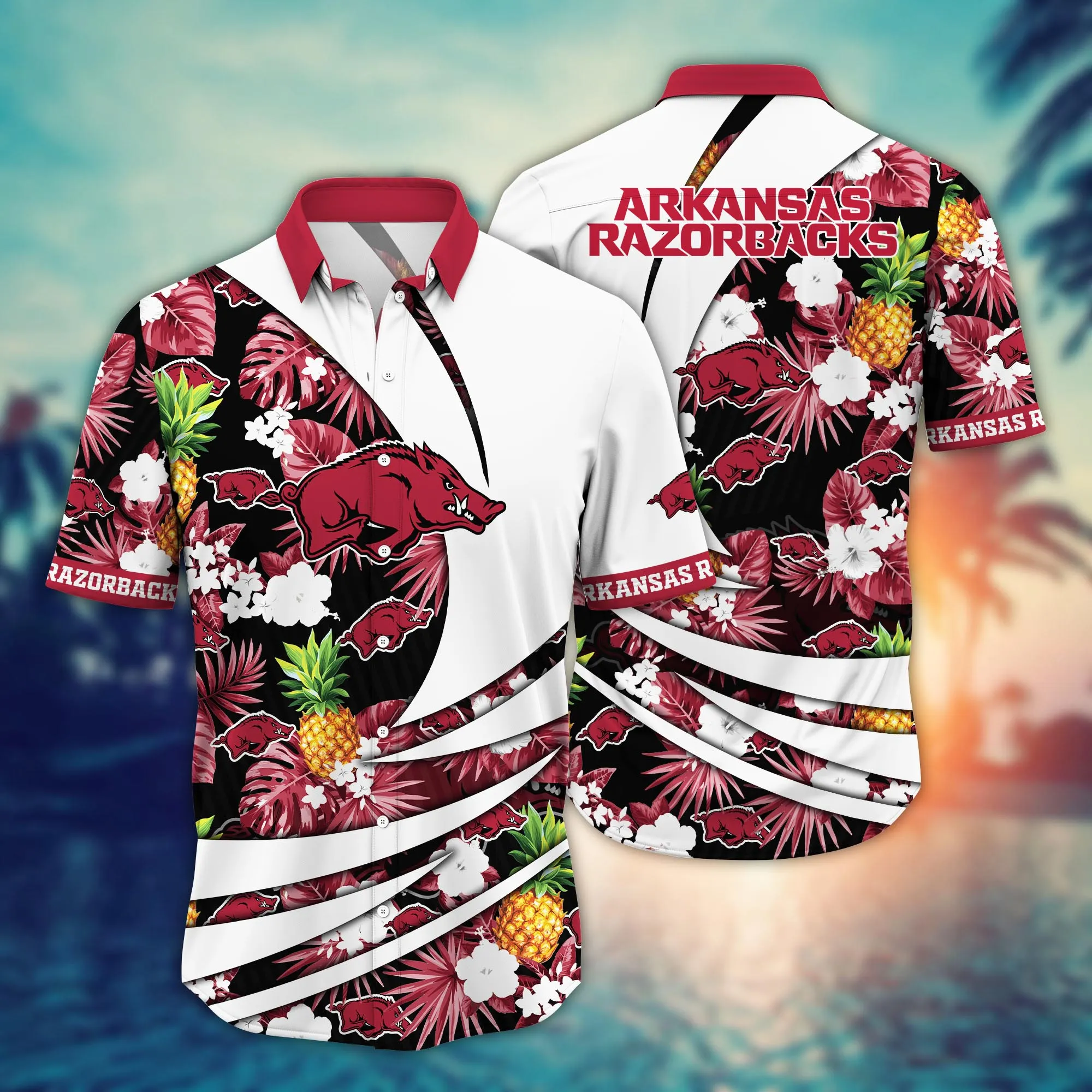 Arkansas Razorbacks NCCA Hawaiian Shirt August Aloha Shirt