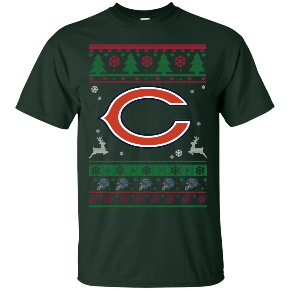 Chicago Bears Logo Football Teams Ugly Christmas Sweater Men T-Shirt