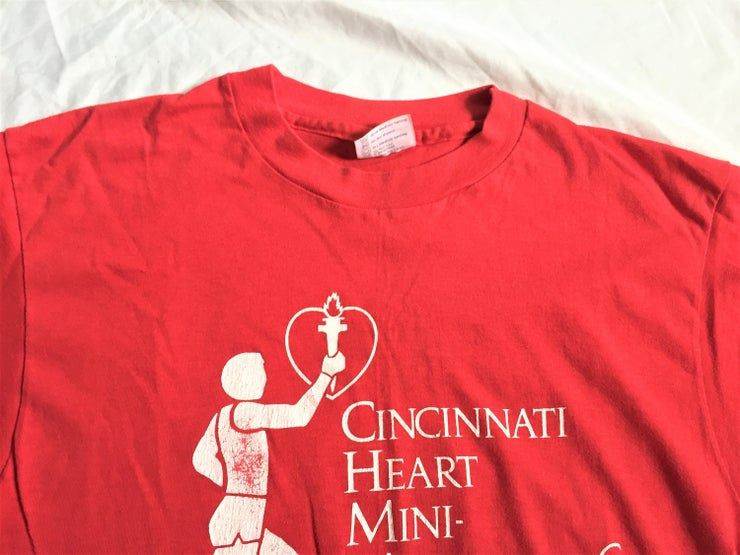 Vintage 80S Cincinnati Heart Mini Marathon Shirt