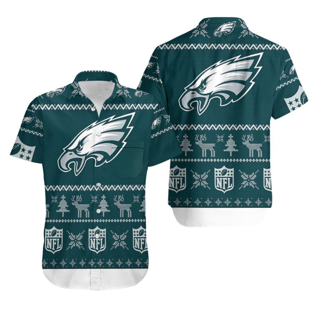 Beach Shirt Philadelphia Eagles Ugly Christmas 3D Printed Sweatshirt Ugly Hawaiian Shirt