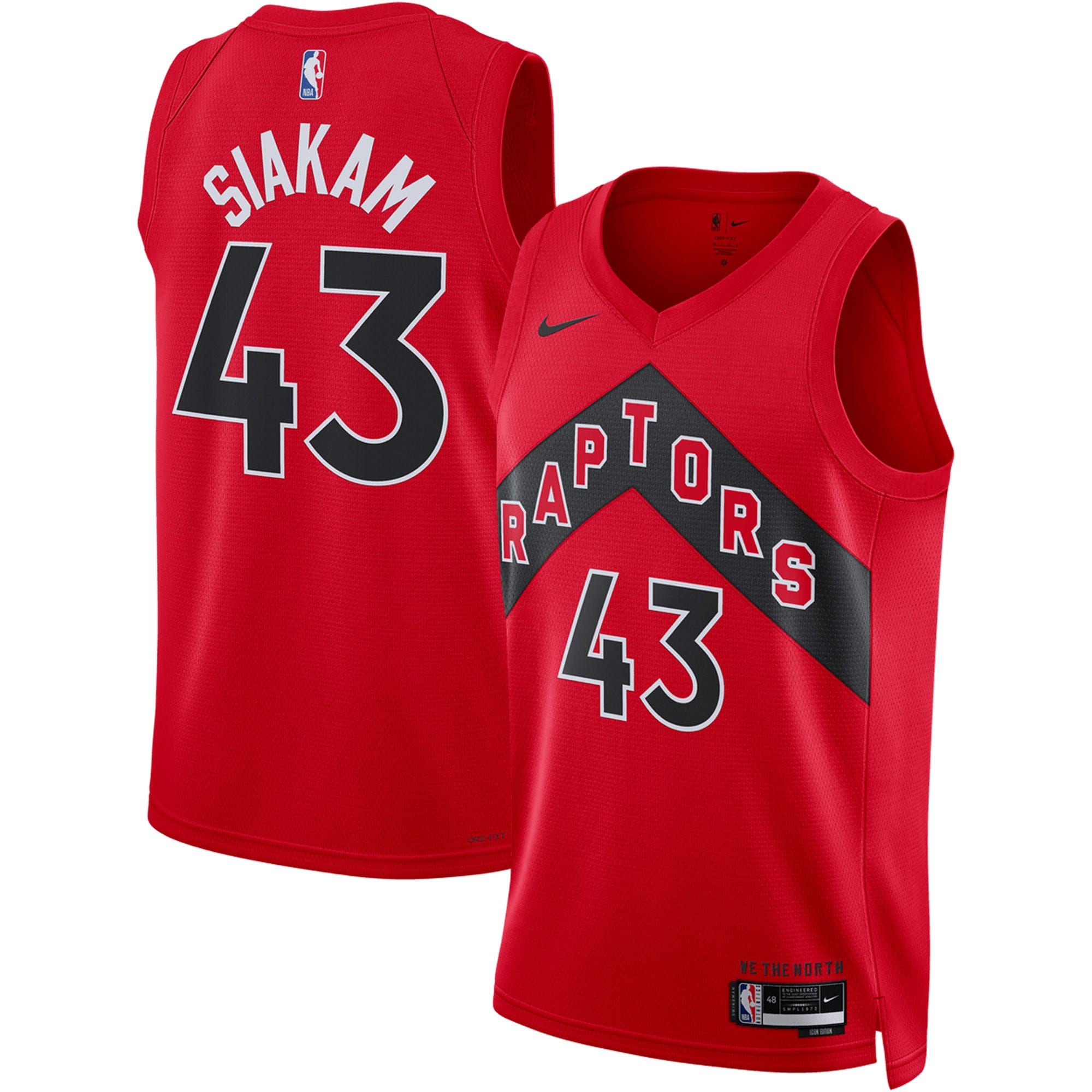 Pascal Siakam Toronto Raptors Unisex Swingman Jersey – Icon Edition – Red