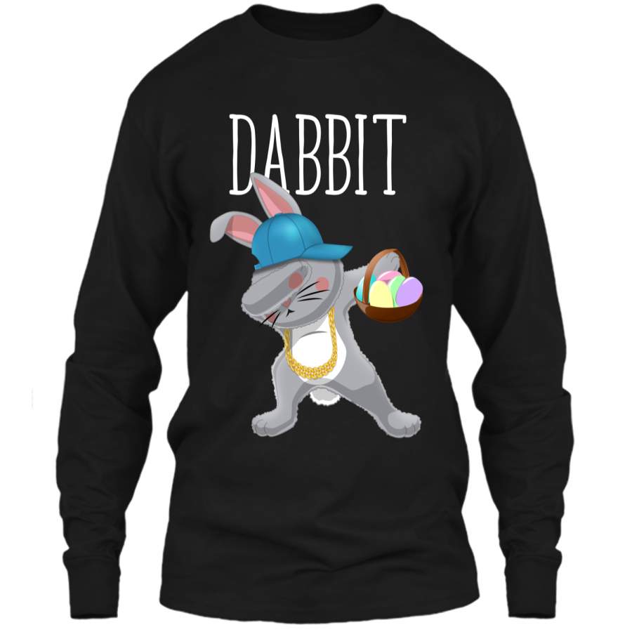 Dabbit Dabbing Easter Bunny Hip Hop Shirt Kids Easter Gift LS Ultra Cotton Tshirt