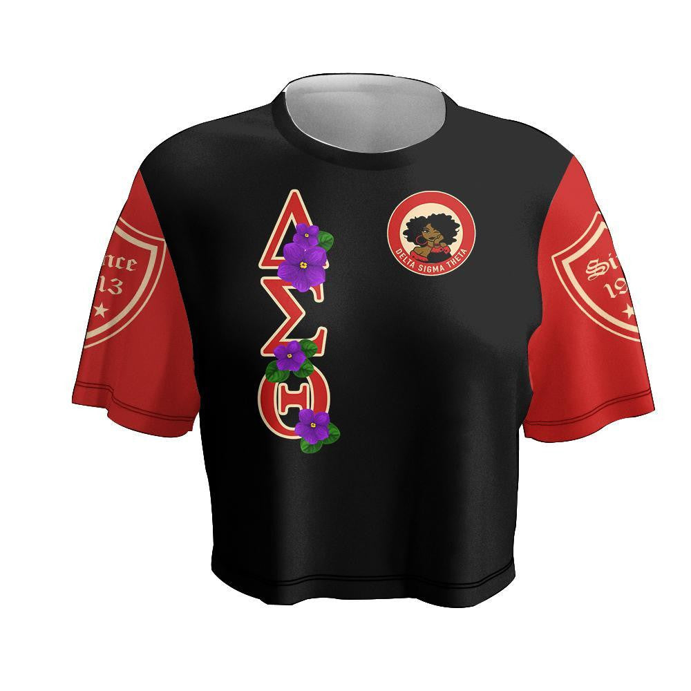 Sorority Tshirt – Delta Sigma Theta Violet Croptop Tshirt