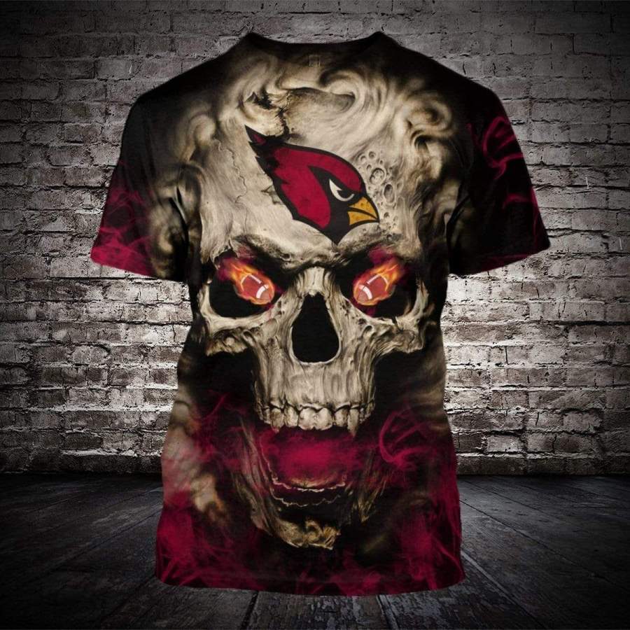 Arizona Cardinals 3D T-Shirt SKULL51