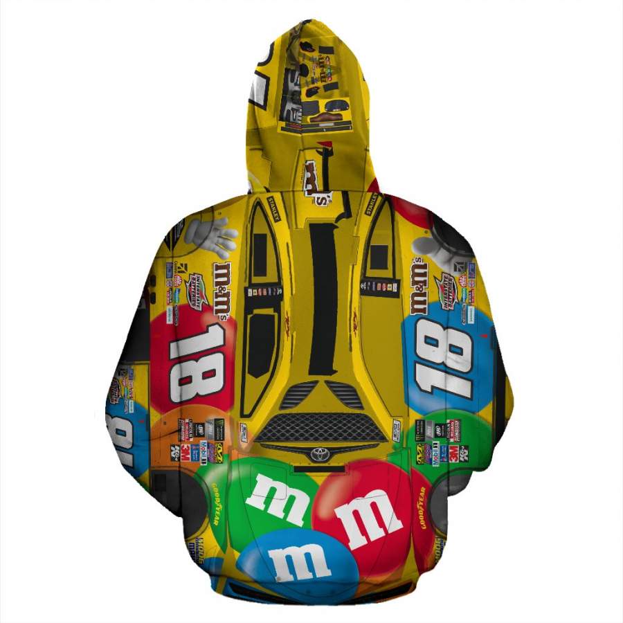 Kyle Busch All Over ZipUp Hoodie Redditprint Store