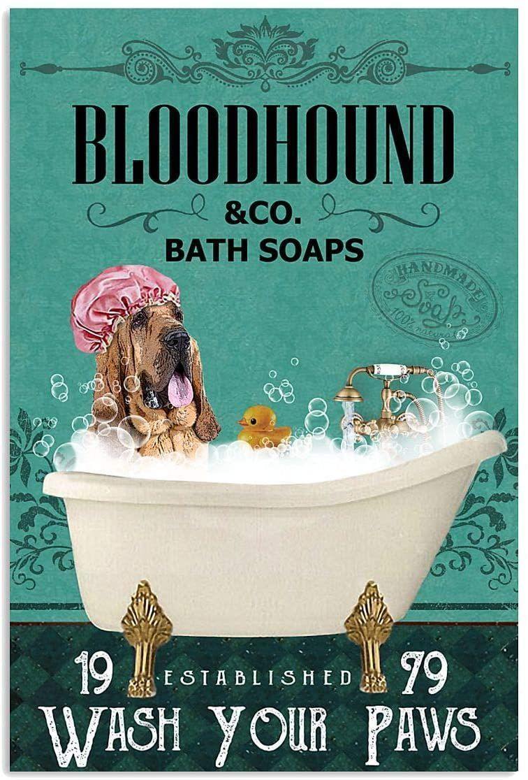 Bloodhound And Co Bath Soap – Best Idea Gift , Gift For Home Decor, Gift For Family – Horizontal Canvas Matte Canvas Wall Art